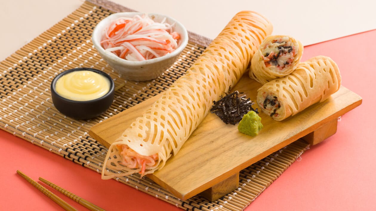 Pancake Roll with Crab Stick and Seaweed – - Recipe
