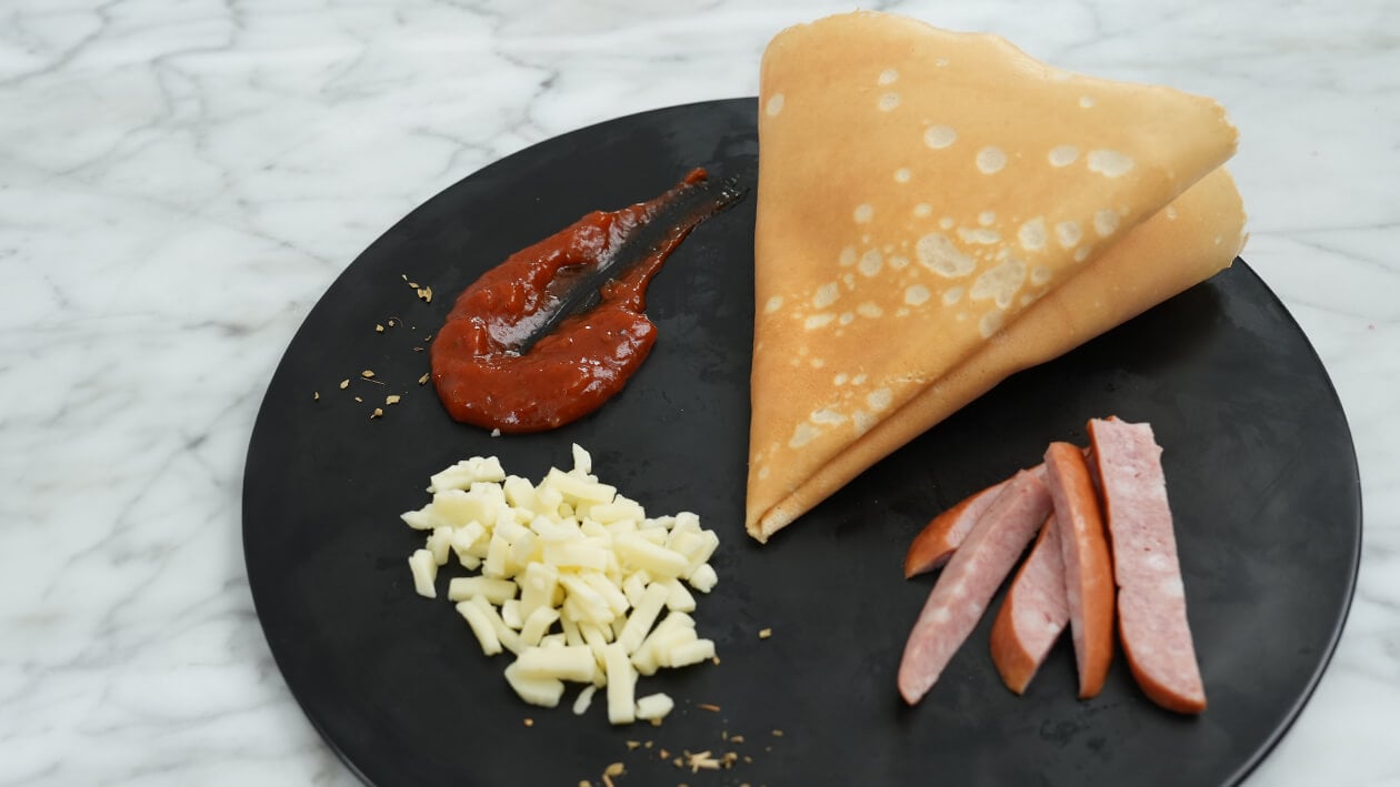 Italian Sausage Pizza Crepe - Recipe