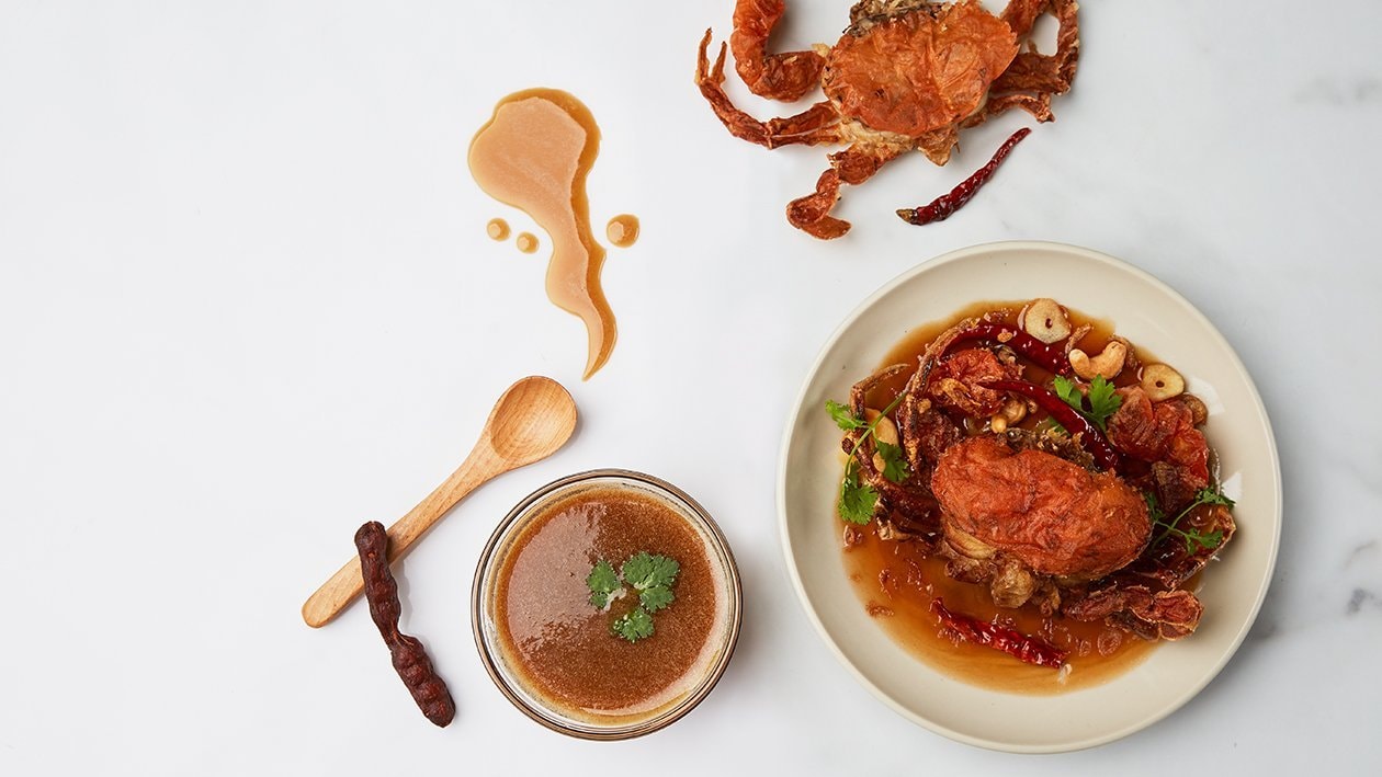 Fried Soft Shell Crab Topped With Tamarind Sauce Recipe Unilever Food Solutions